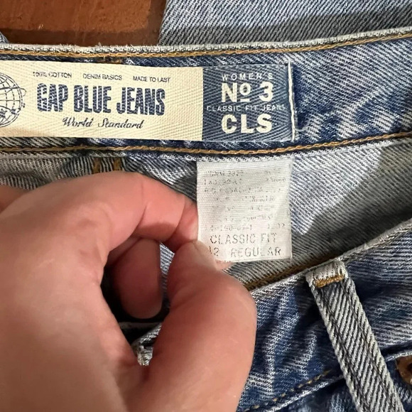 GAP Light Wash Jeans Vintage 90s Size 12 Tapered Mom Fit High Waist Rise Denim - Picture 11 of 11
